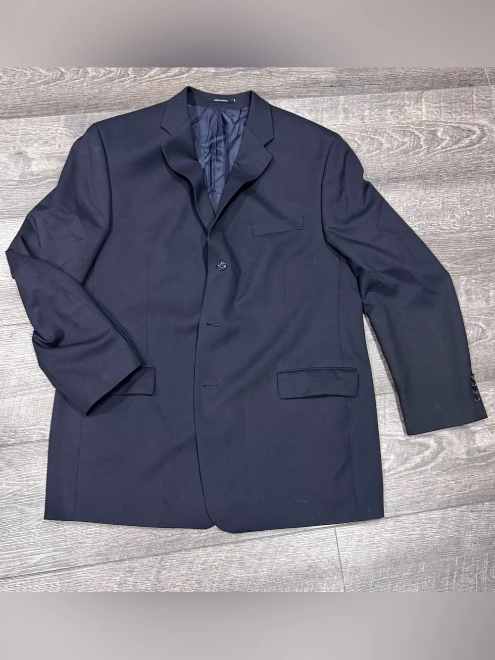 Calvin Klein black Single-Breasted Blazer/suit jacket, pure‎ new wool Size 48L